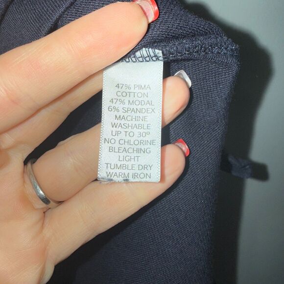 ANATOMIE Pima Cotton Crew Neck Sweatshirt - Black M - Picture 4 of 4